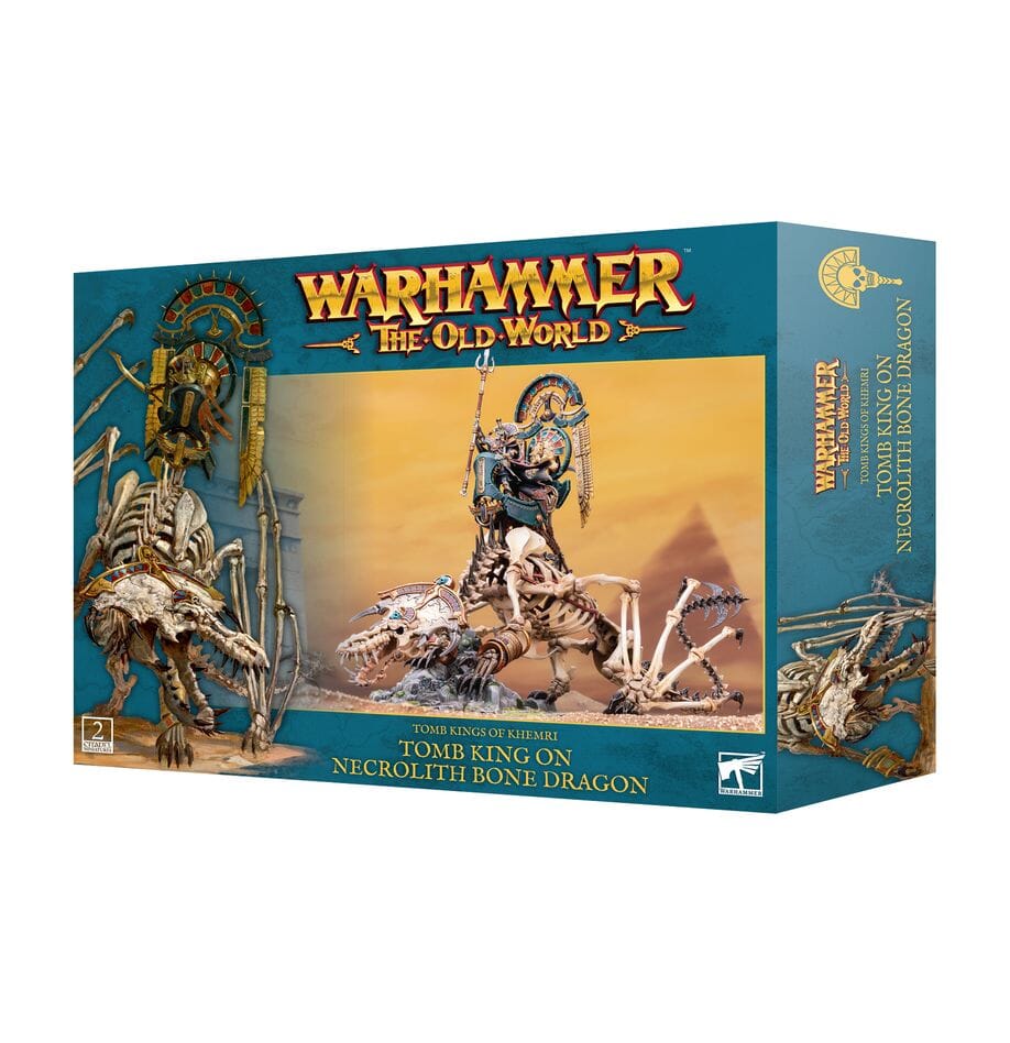 Tomb Kings of Khemri: Tomb King on Necrolith Bone Dragon Miniatures Games Workshop