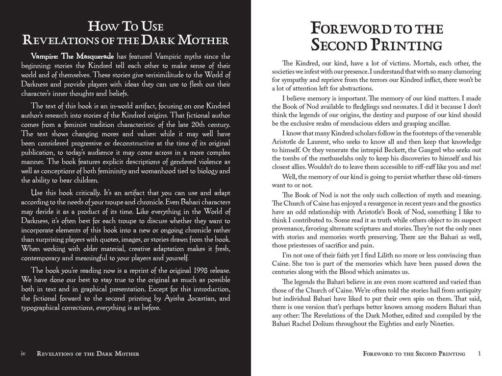 Vampire: The Masquerade 5th Edition - Revelations of the Dark Mother RPG Renegade Games Studios