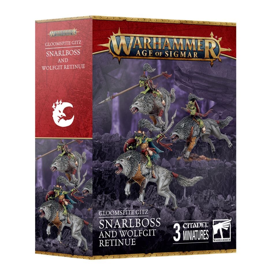 Warhammer AoS: Gloomspite Gitz: Snarlboss and Wolfgit Retinue Miniatures Games Workshop
