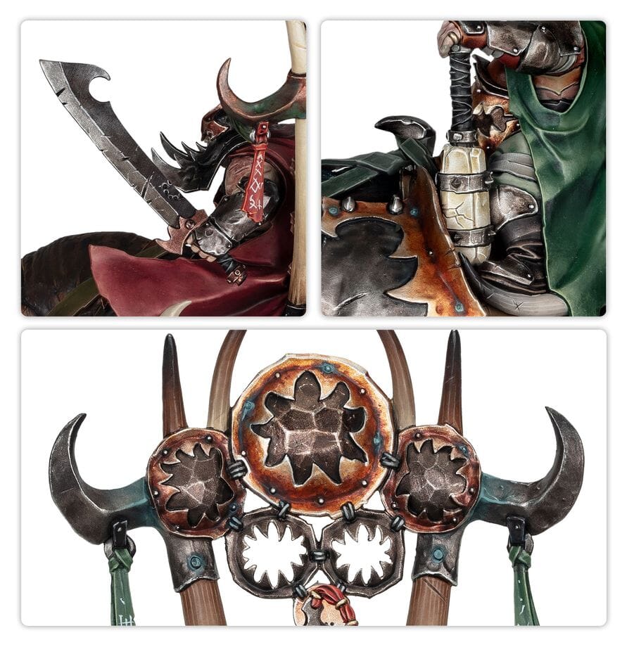 Warhammer AoS: Ogor Mawtribes: Morga The Mighty - Overtyrant / Tyrant on Glutthorn Miniatures Games Workshop 