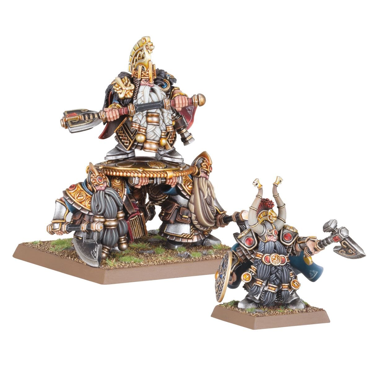Warhammer the Old World: Dwarfen Mountain Holds - Dwarf Lords with Shieldbearers Miniatures Games Workshop