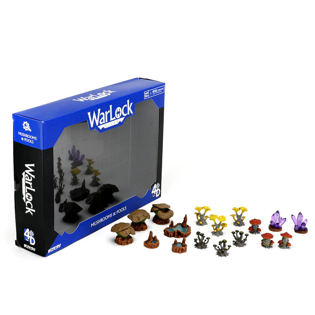 Warlock Tiles: Caverns Accessory - Mushrooms & Pools Miniatures Wizkids