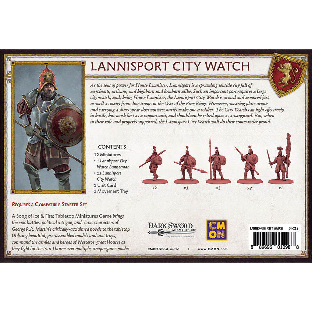 A Song of Ice and Fire: Lannisport City Watch Miniatures CoolMiniOrNot