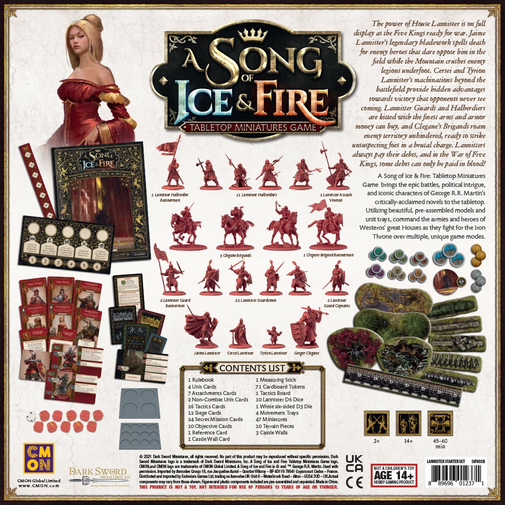 A Song of Ice & Fire: Lannister Starter Set Miniatures CMON