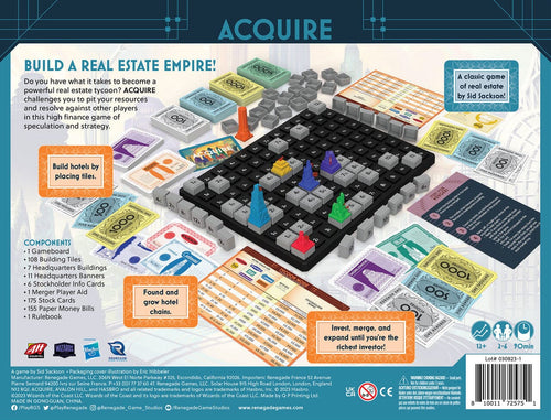Acquire Board Game Board Games Renegade Games Studios