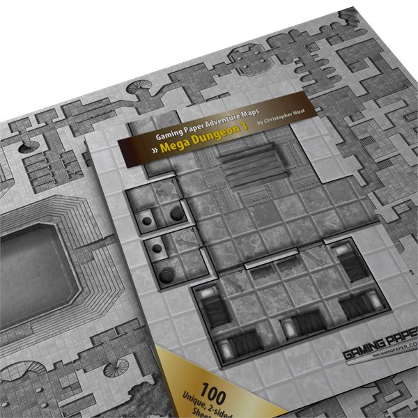 Adventure Maps: Mega Dungeon 1 RPG Gaming Paper