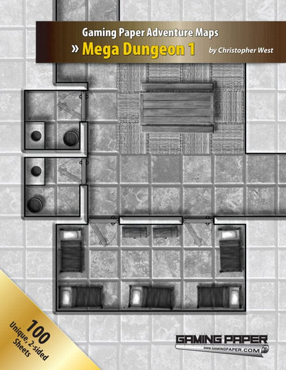 Adventure Maps: Mega Dungeon 1 RPG Gaming Paper 