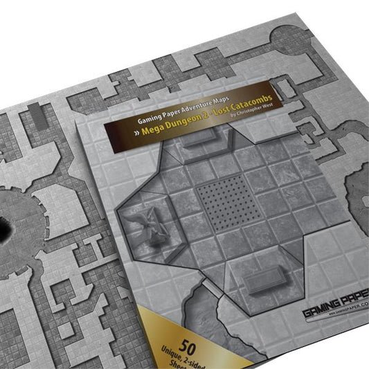 Adventure Maps: Mega Dungeon 2 – Lost Catacombs RPG Gaming Paper 