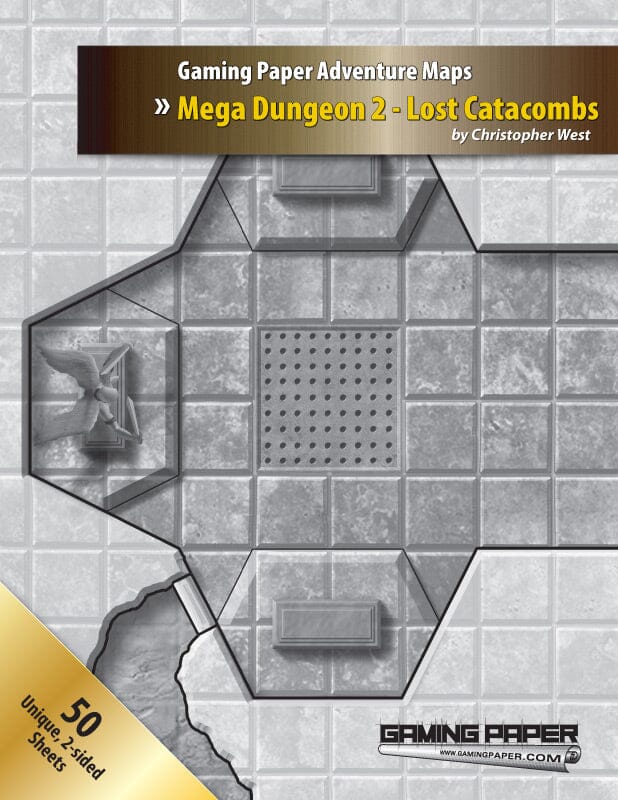 Adventure Maps: Mega Dungeon 2 – Lost Catacombs RPG Gaming Paper