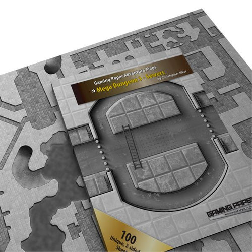 Adventure Maps: Mega Dungeon 3 – Sewers RPG Gaming Paper