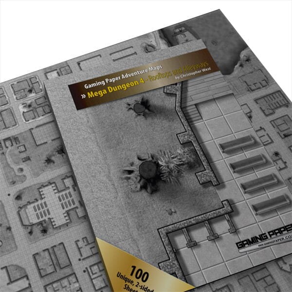 Adventure Maps: Mega Dungeon 4 – Rooftops and Alleyways RPG Gaming Paper