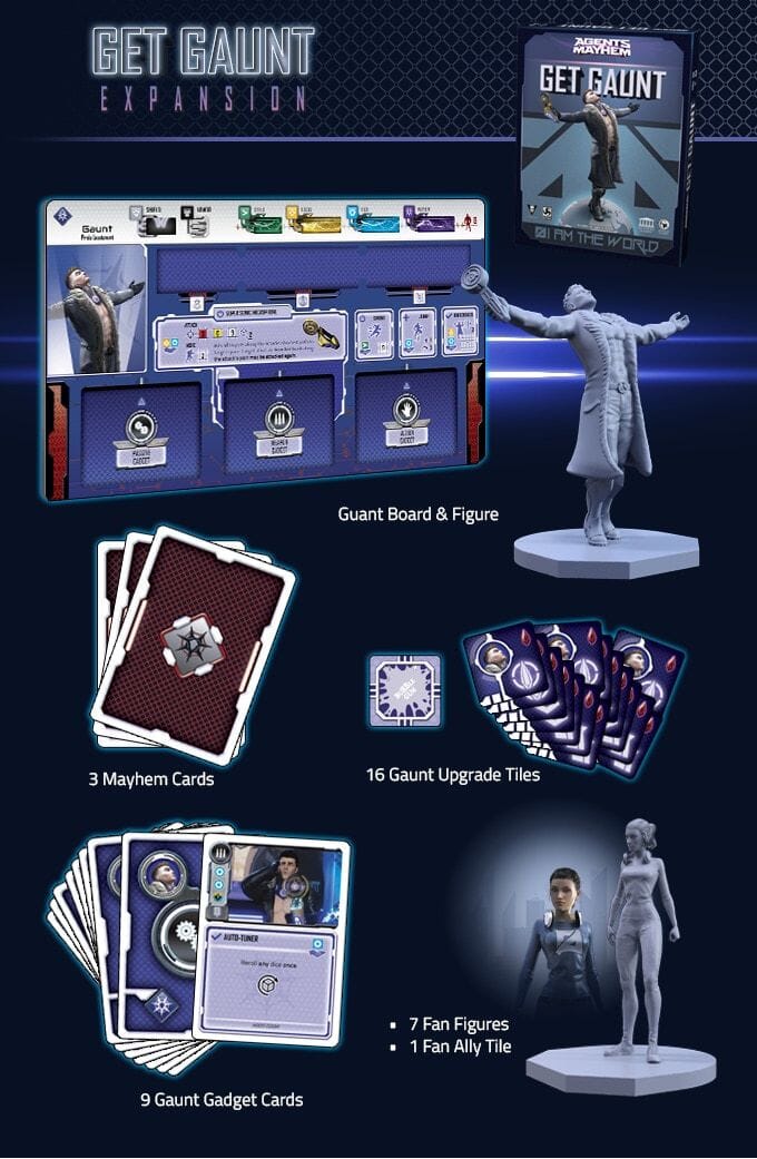 Agents of Mayhem: Get Gaunt Expansion Board Games ACADEMY GAMES