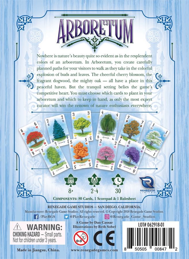 Arboretum Card Game Renegade Games Studios