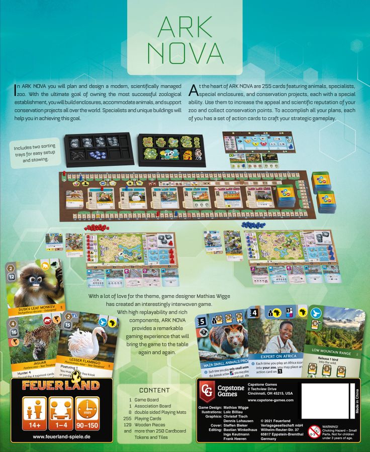 Ark Nova Board Games CAPSTONE GAMES