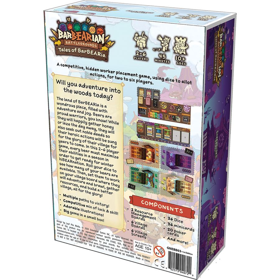BarBEARian Battlegrounds: Tales of BarBEARia Board Games Greenbrier Games