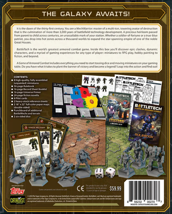 BattleTech: A Game of Armored Combat Miniatures CATALYST GAME LABS 