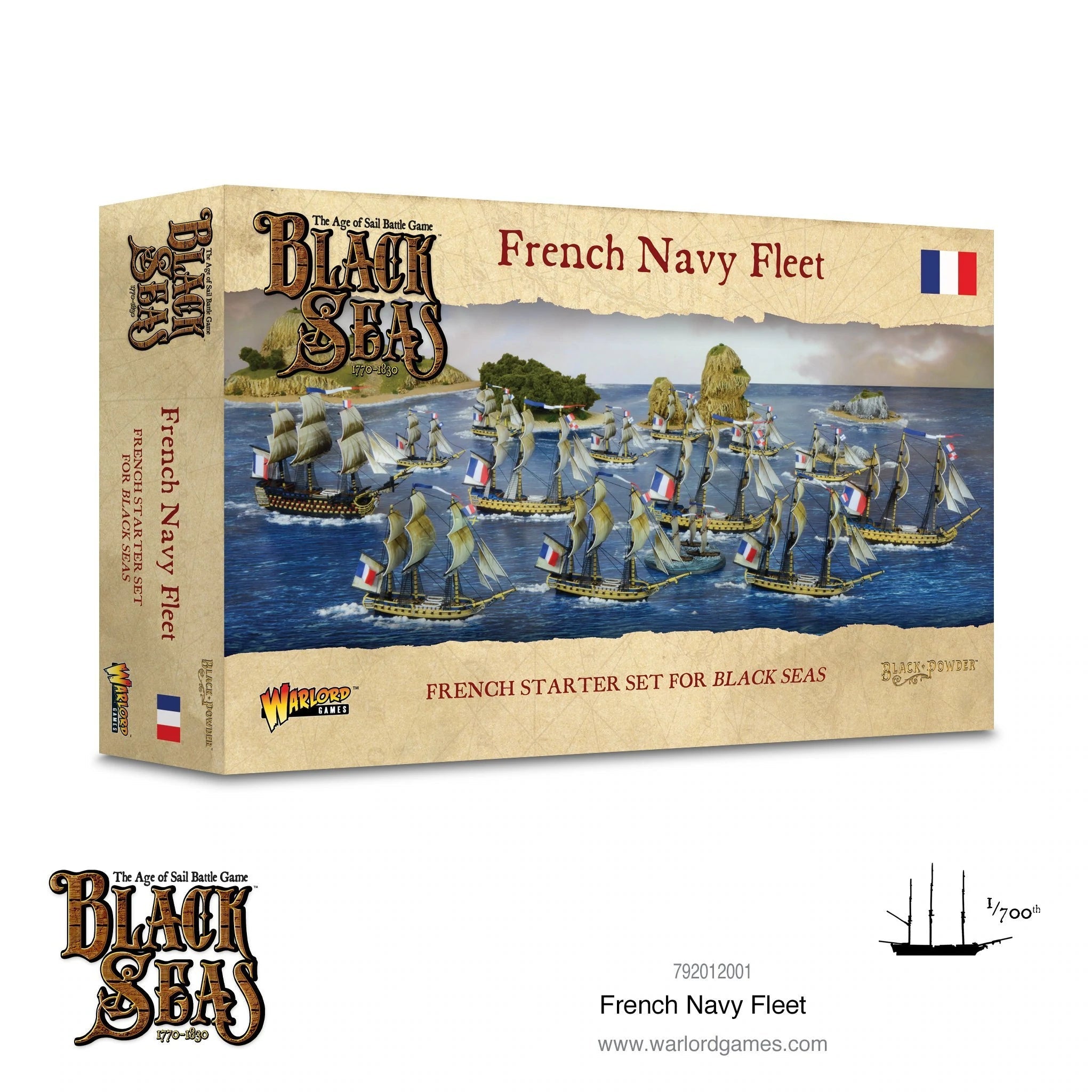 Black Seas French Navy Fleet (1770 - 1830) Miniatures Warlord Games
