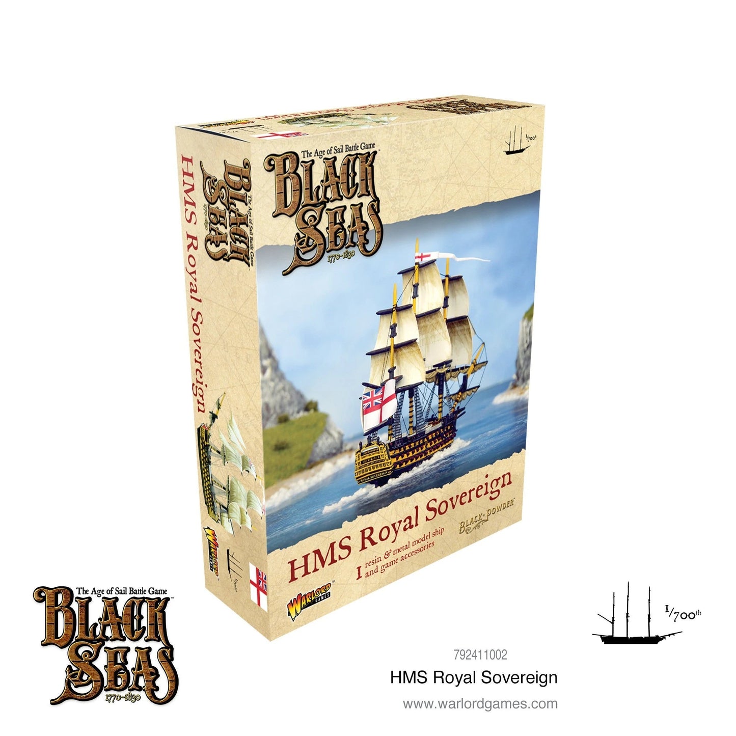 Black Seas HMS Royal Sovereign Miniatures Warlord Games 