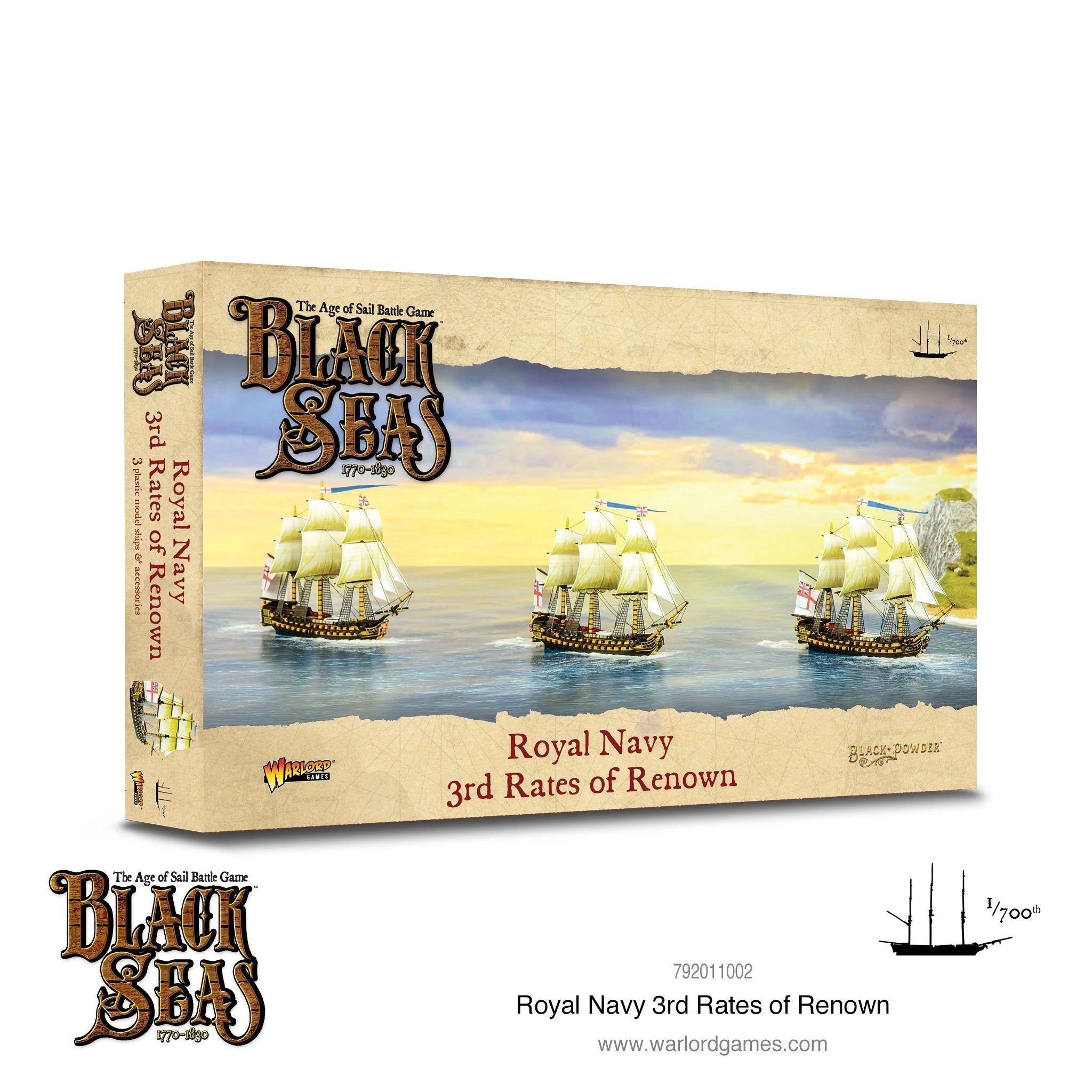 Black Seas Royal Navy 3rd Rates of Renown Miniatures Warlord Games