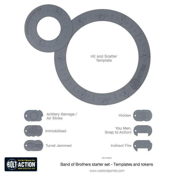 Bolt Action Templates Miniatures Warlord Games