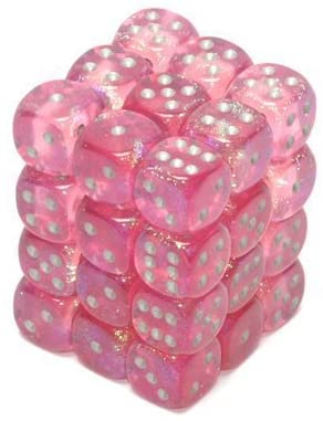 Borealis Pink/Silver: 12mm Dice Block (36 Dice) General CHESSEX