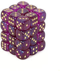 Borealis Royal Purple/Gold: 12mm Dice Block (36 Dice) General CHESSEX
