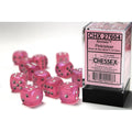 Borealis® 16mm d6 Pink/silver Luminary™ Dice Block™ (12 dice) Dice CHESSEX