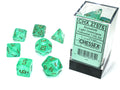 Borealis® Polyhedral Light Green/gold Luminary™ 7-Die Set Dice CHESSEX