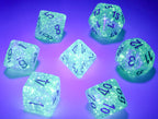 Borealis® Polyhedral Teal/gold Luminary™ 7-Die Set Dice CHESSEX