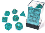 Borealis® Polyhedral Teal/gold Luminary™ 7-Die Set Dice CHESSEX