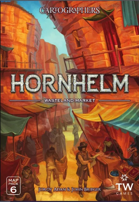 Cartographers: Map Pack 6 – Hornhelm: Wasteland Market Board Games Thunderwork Games