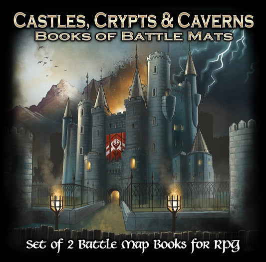 Castles, Crypts and Caverns Books of Battle Mats RPG Loke 