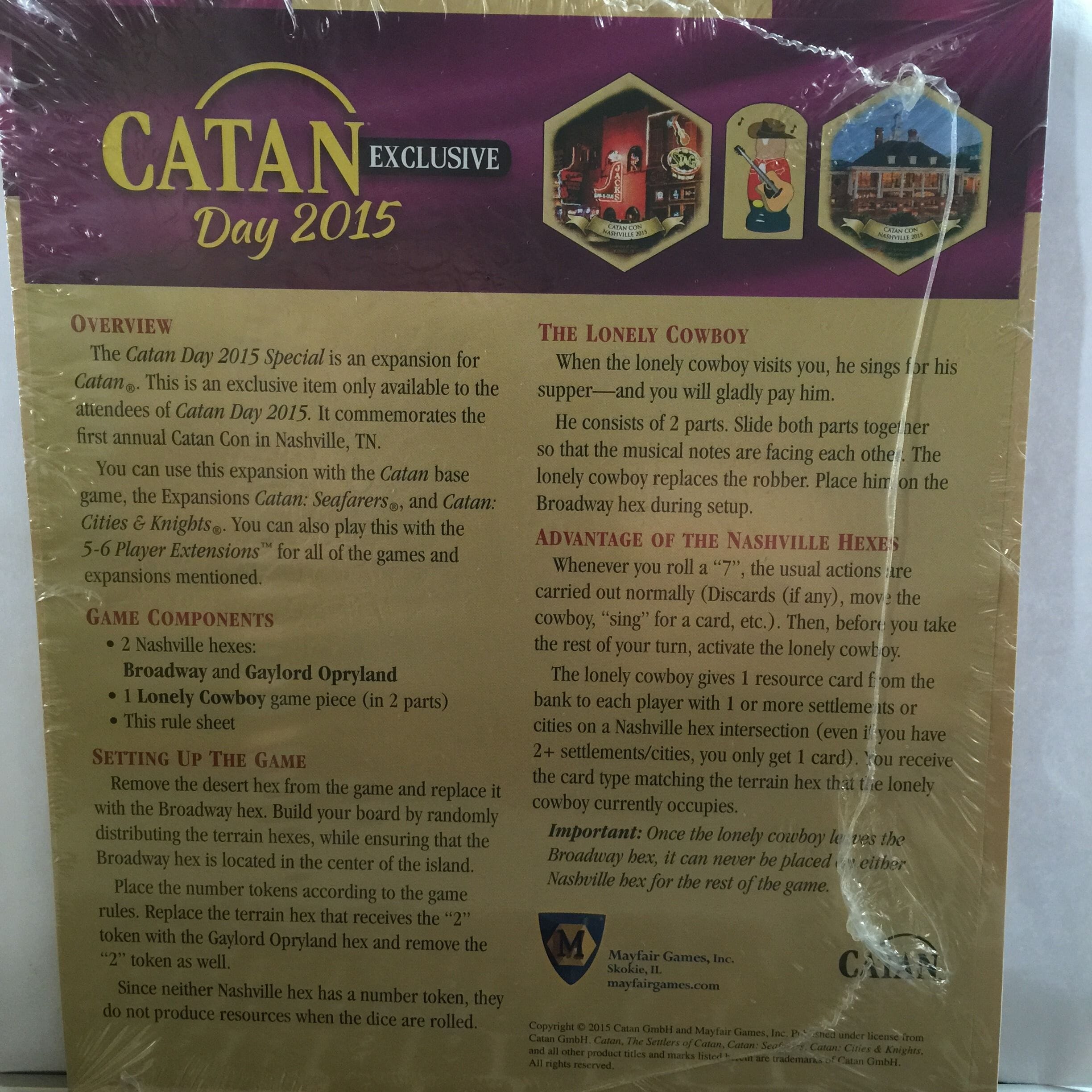 Catan Day 2015 Expansion Board Games Catan