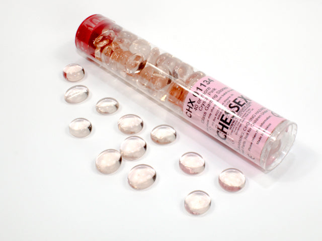 Chessex Glass Stones (40 pcs) Supplies CHESSEX Crystal Pink