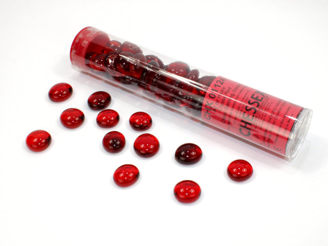 Chessex Glass Stones (40 pcs) Supplies CHESSEX Crystal Red