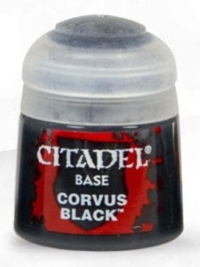 Citadel Base Paint 12ml: Corvus Black Paint Games Workshop 