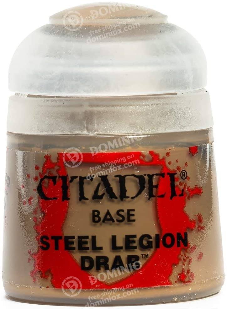 Citadel Base Paint 12ml: Steel Legion Drab Paint Games Workshop 