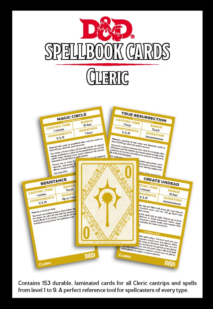 D&D Cleric Spellbook Card Deck RPG Gale Force 9 