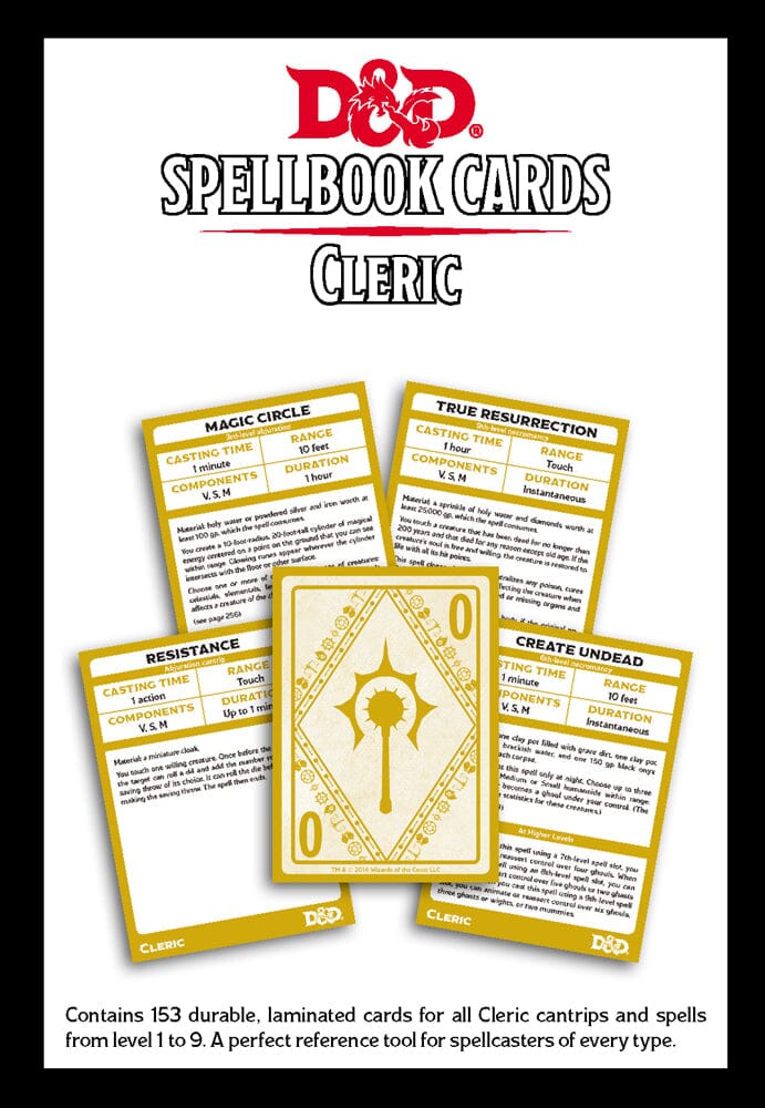 D&D Cleric Spellbook Card Deck RPG Gale Force 9