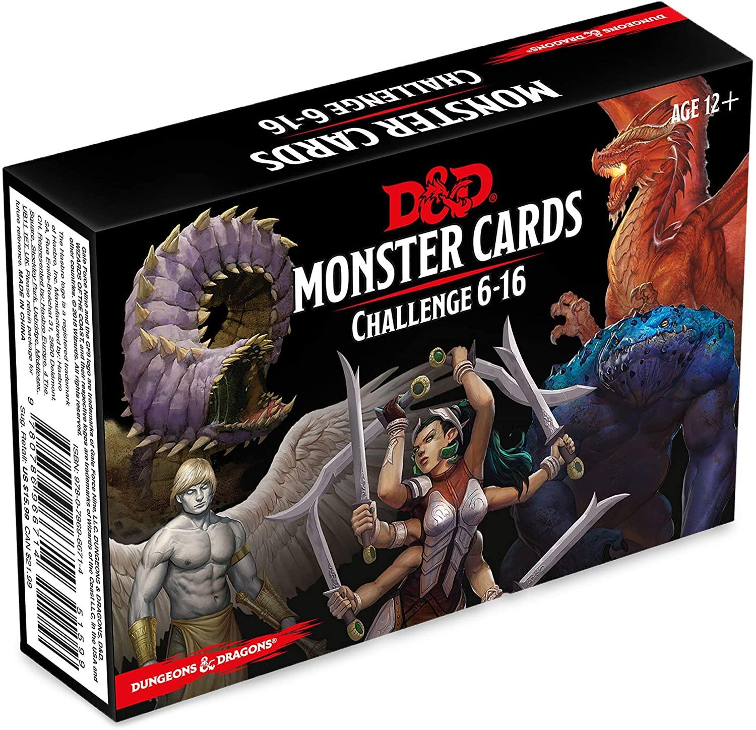 D&D Monster Cards: Challenge 6-16 Role Playing Game Gale Force 9