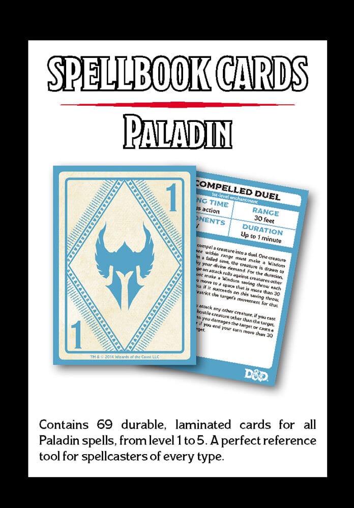 D&D Paladin Spellbook Card Deck RPG Gale Force 9 