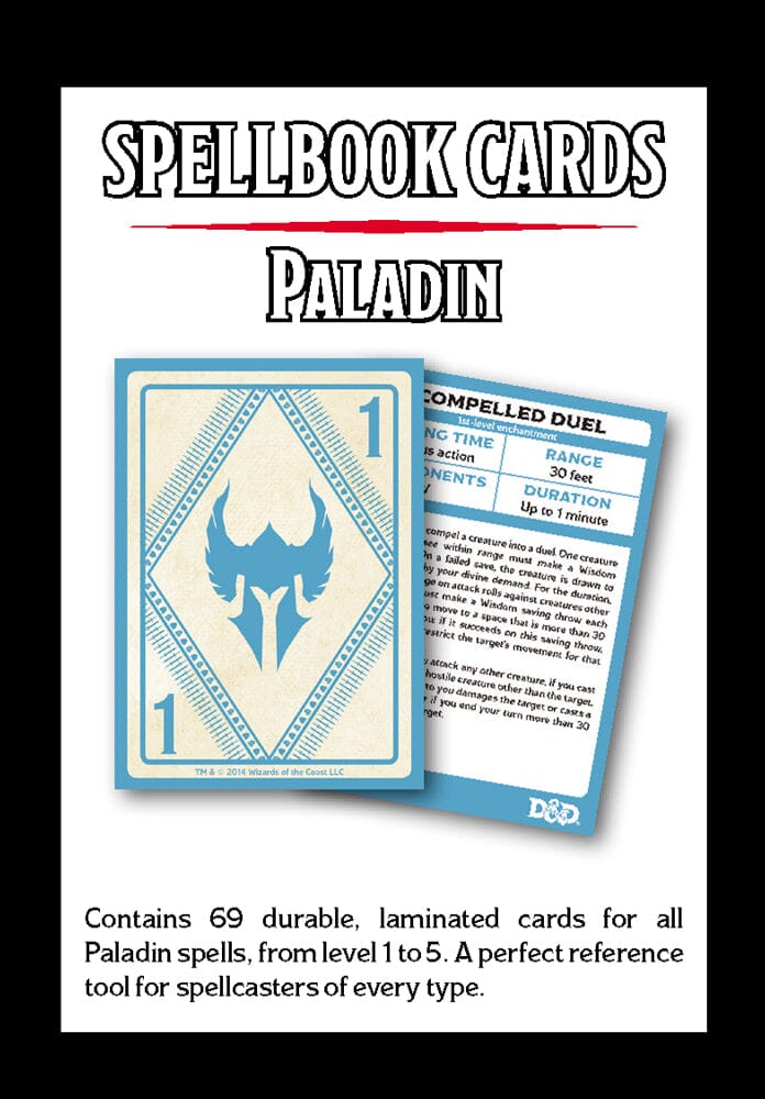 D&D Paladin Spellbook Card Deck RPG Gale Force 9