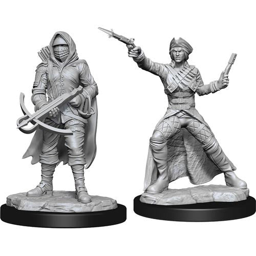 Deep Cuts Unpainted Miniatures: Bounty Hunter & Outlaw Miniatures Wizkids