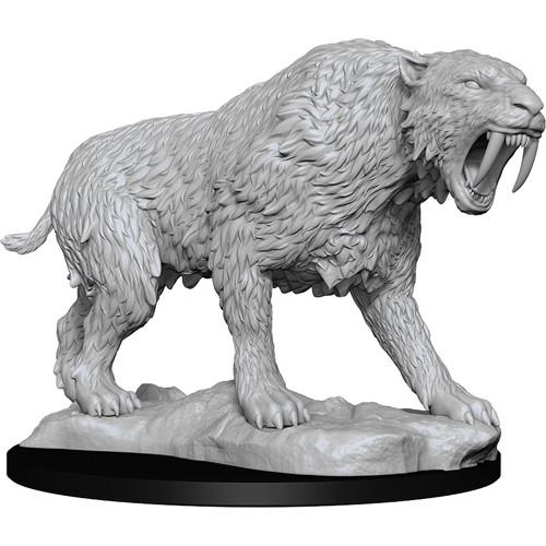 Deep Cuts Unpainted Miniatures: Saber-Toothed Tiger Miniatures Wizkids
