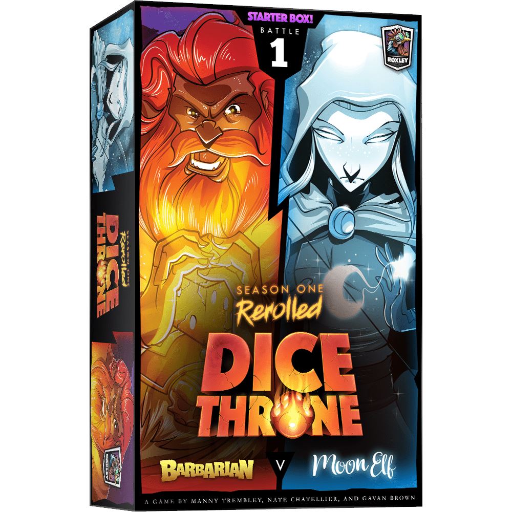 Dice Throne: Season One Rerolled - Battle 1 - Barbarian v. Moon Elf Card Games ROXLEY GAMES