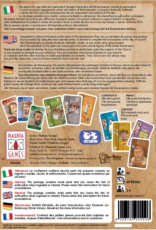 Florenza: The Card Game Card Games Placentia Games