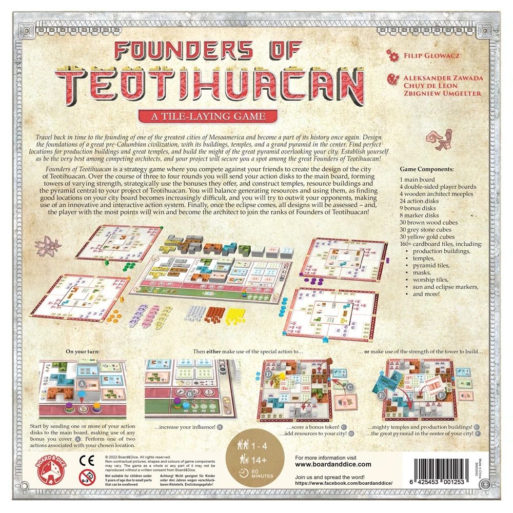 Founders of Teotihuacan Board Games Board & Dice