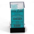 Frosted Teal/White: Polyhedral 7-Die Set Dice CHESSEX