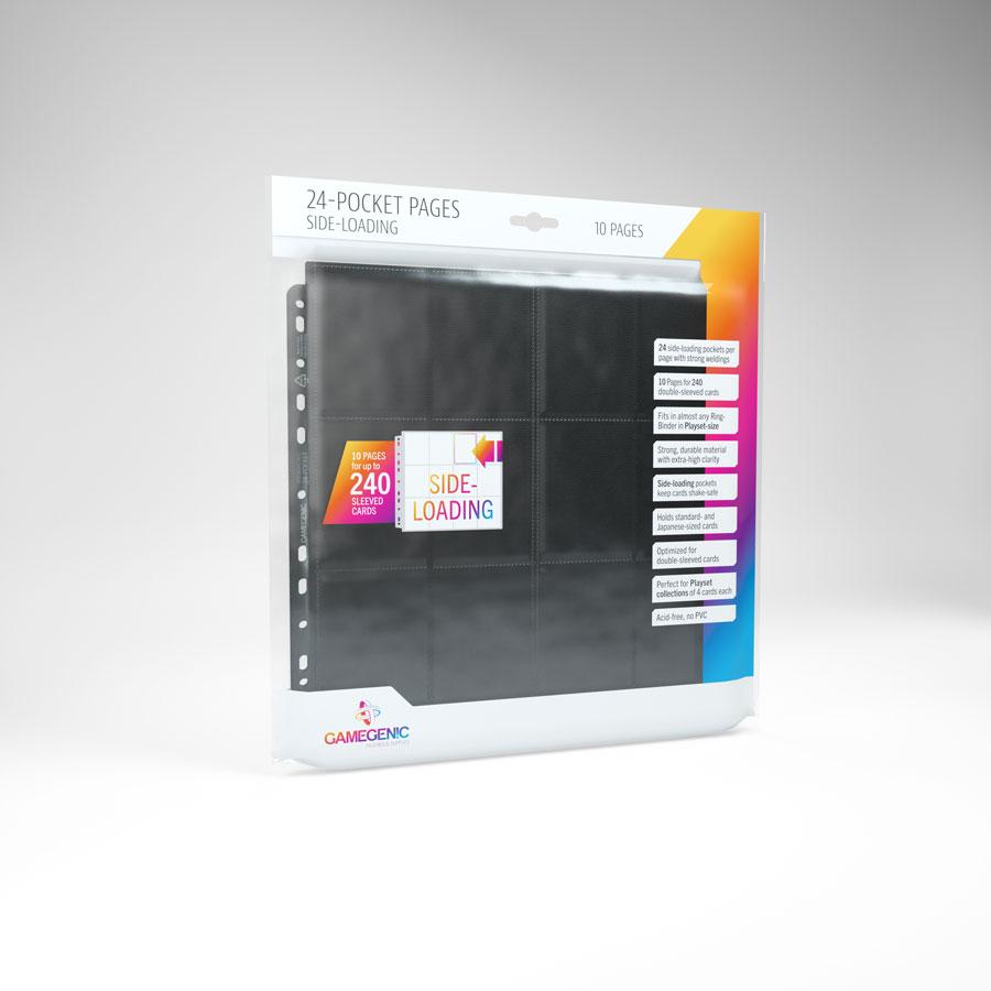 Gamegenic 24-Pocket Pages Side-Loading 10 Pages Supplies Gamegenic Black