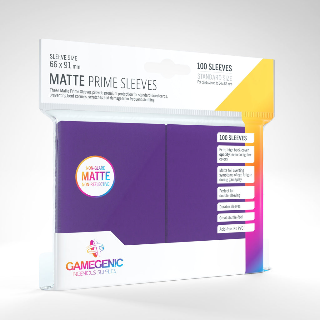 Gamegenic Matte Prime Sleeves 100 Sleeves Supplies Gamegenic Purple